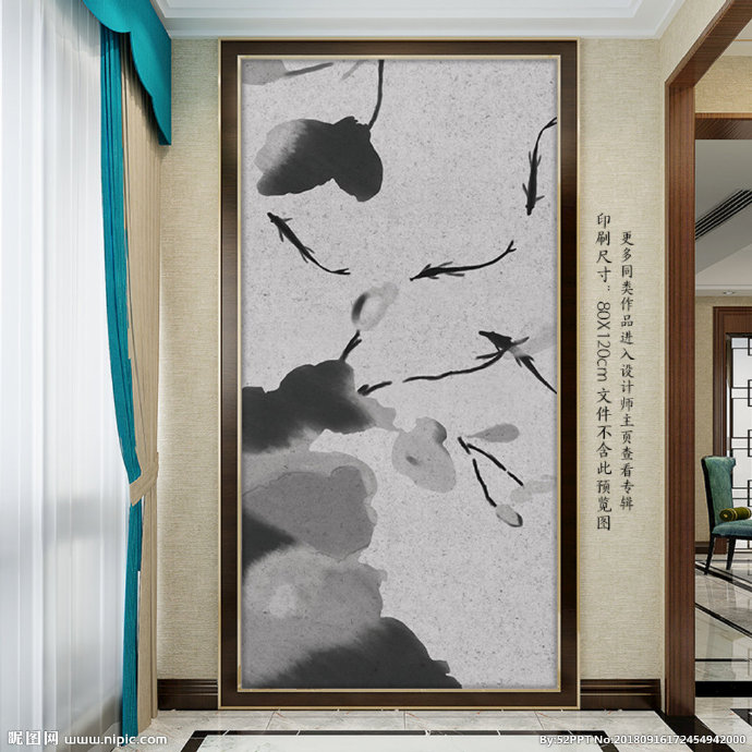 G古典工笔荷花玄