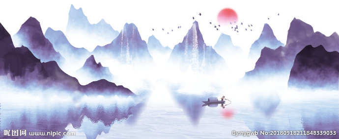 G水墨山水画背景