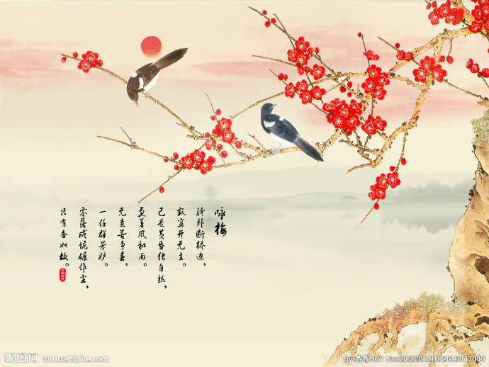 G梅花 背景墙背