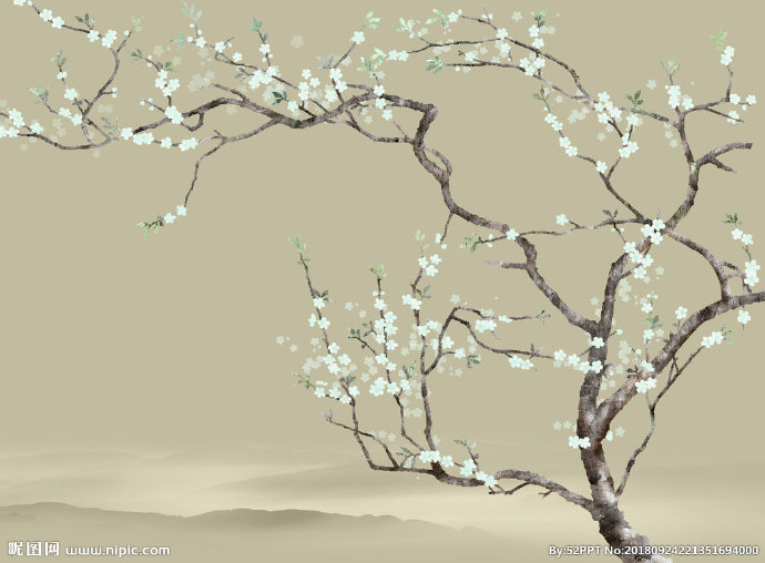 G工笔花鸟背景墙