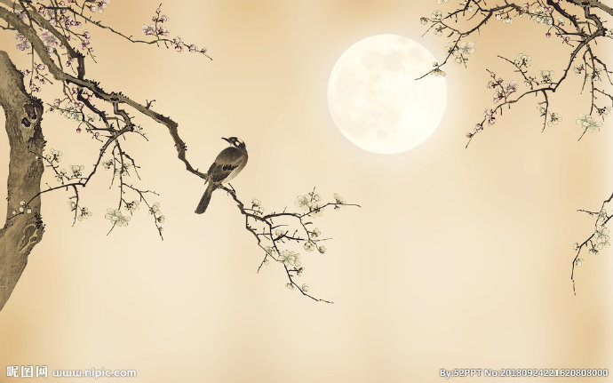 G工笔花鸟背景墙