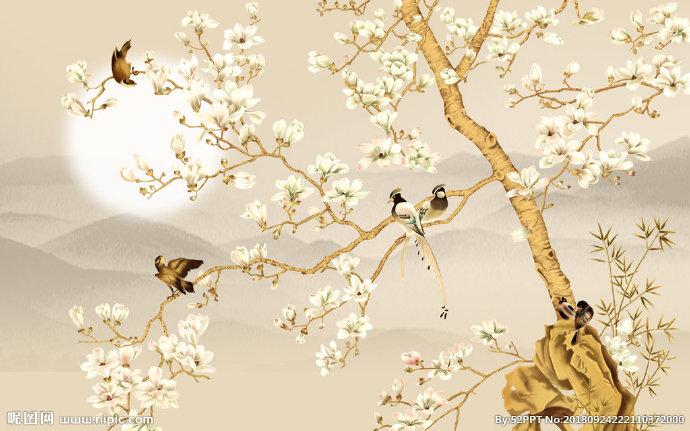 G新中式工笔花鸟