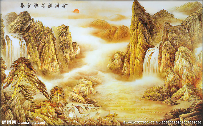 G山水背景墙背景
