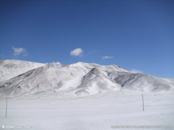 G高原 雪山背景