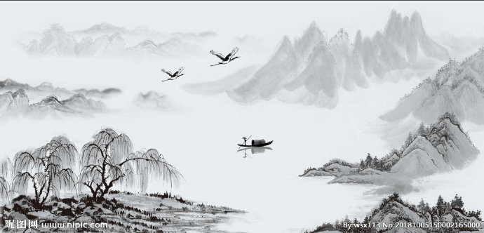 G水墨山水背景墙