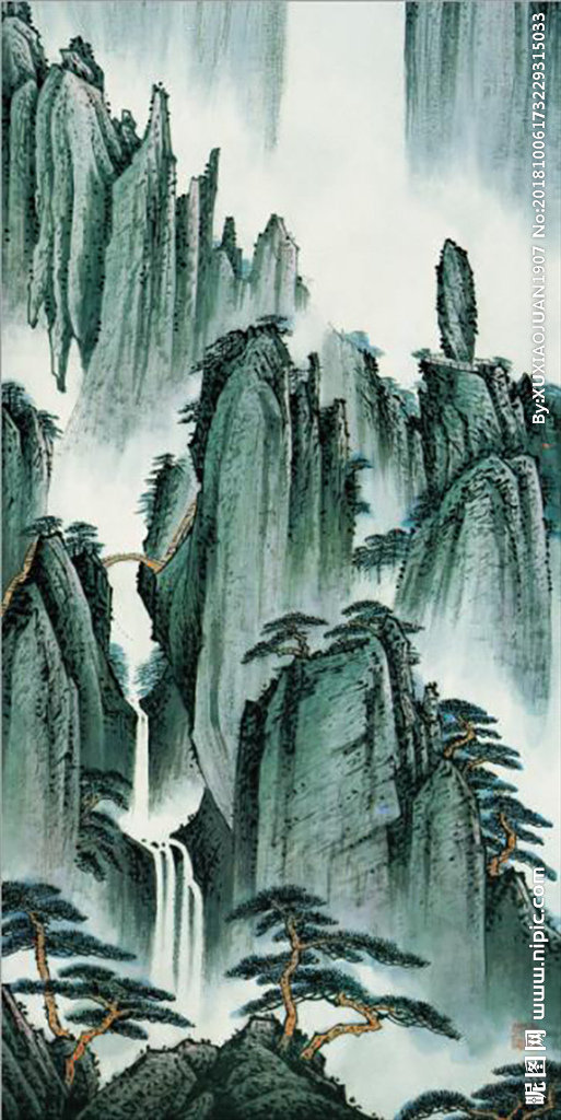 G山水画背景墙背
