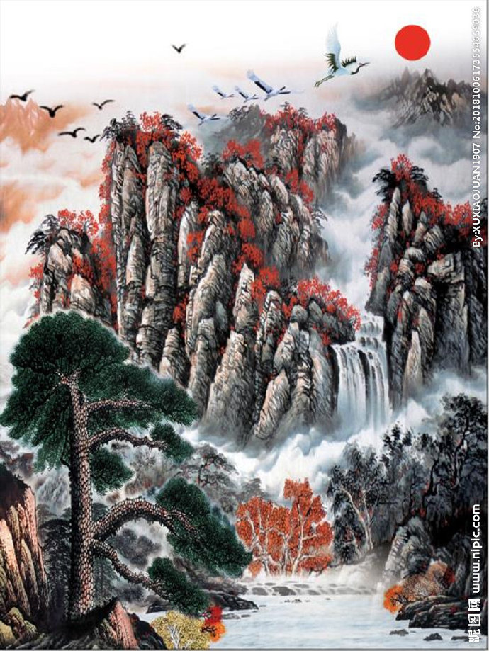 G水墨山水画背景