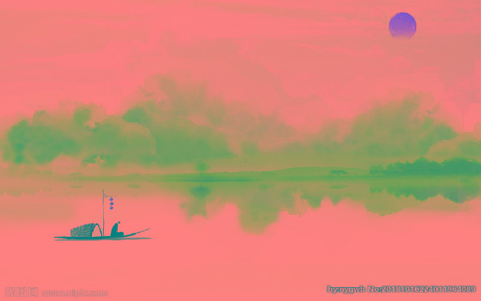 G中国风山水画客