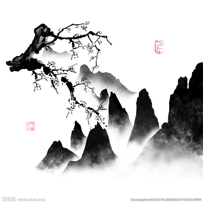 G水墨山脉背景墙