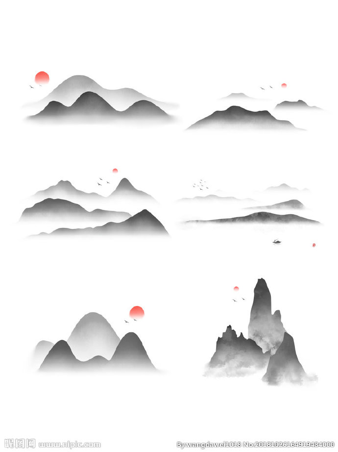 G水墨山脉背景墙