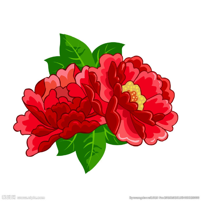 G牡丹花背景墙背