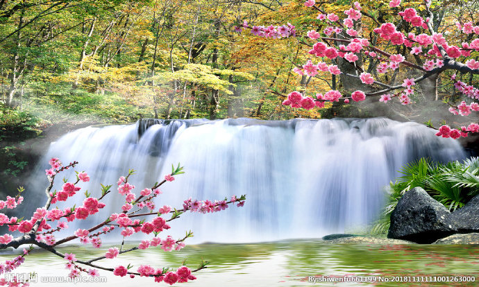 G山水画背景墙背