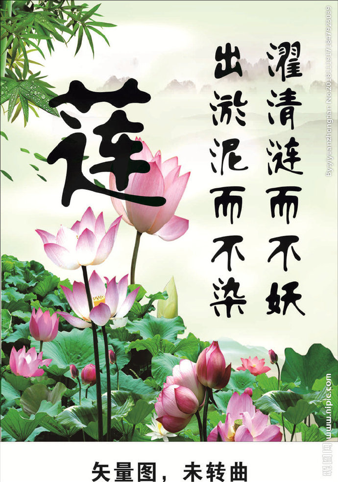 G荷花背景墙莲花