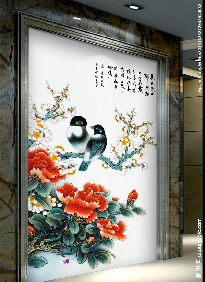 G花鸟梅花牡丹玄