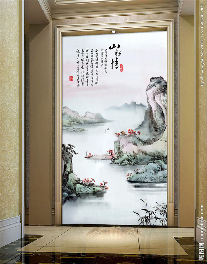 G山水画玄关山水