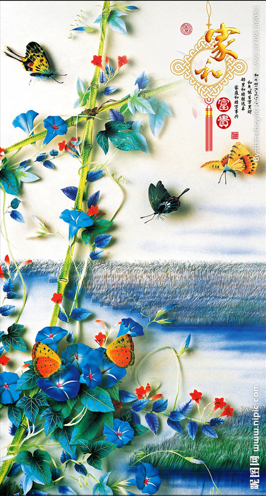 G清新淡雅手绘花