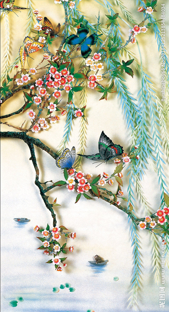 G山水花鸟图玄关