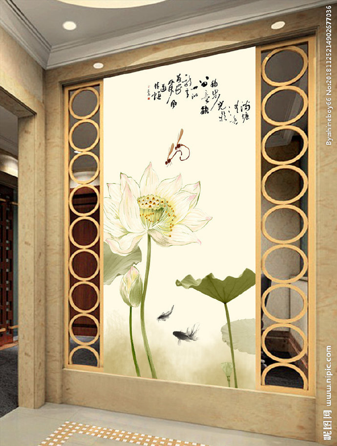 G中国风荷花莲花
