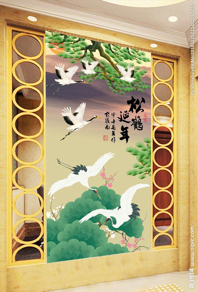 G松鹤延年中式古