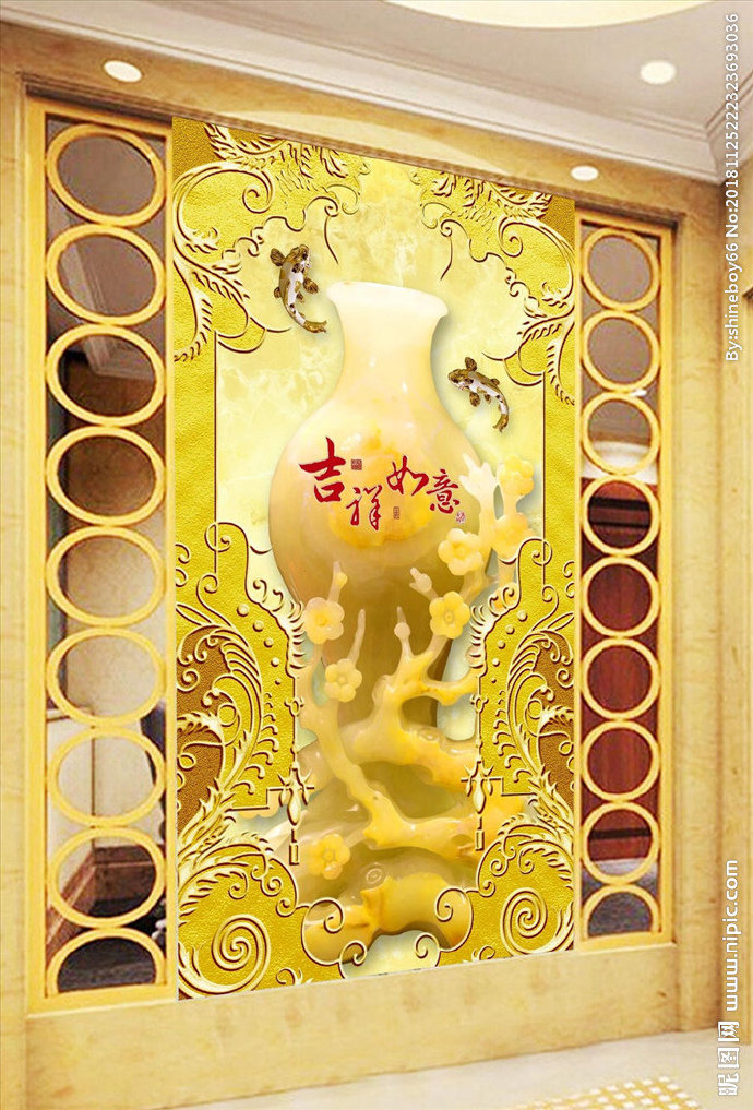 G吉祥如意玉雕花