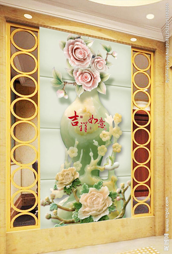 G吉祥富贵玉雕花