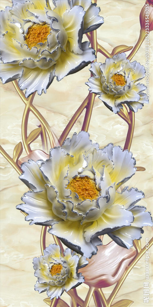G3D立体浮雕花