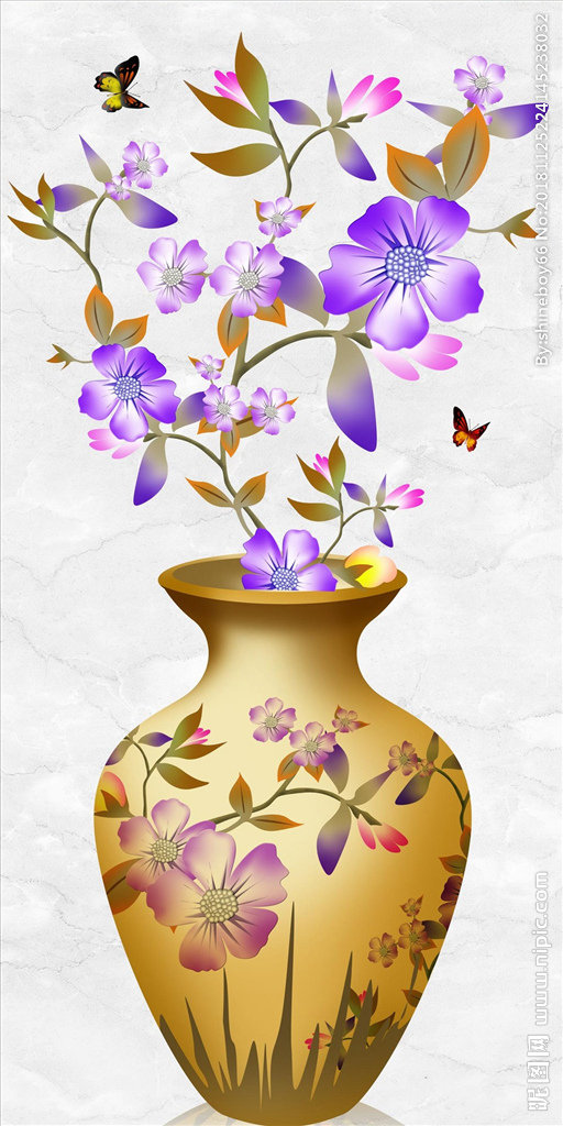 G富贵平安紫色花