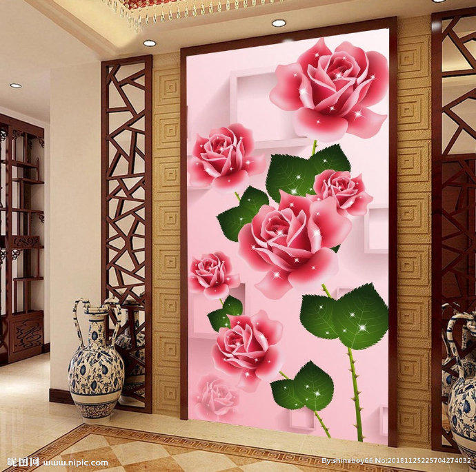 G浪漫玫瑰花3D