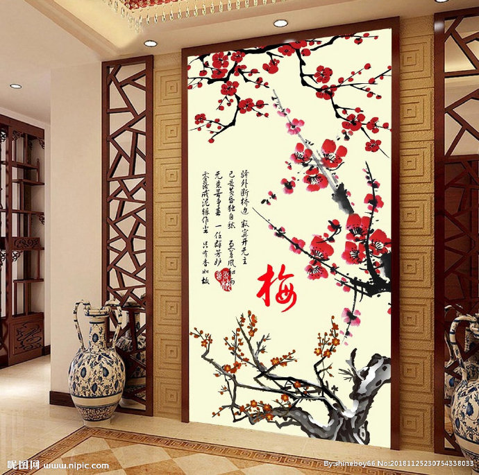 G中国风梅花中式