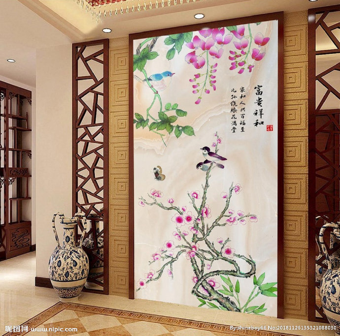 G大理石工笔花鸟