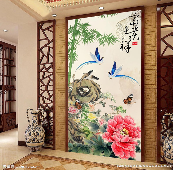 G富贵吉祥工笔牡