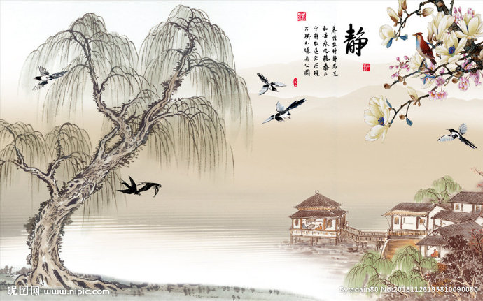 G中式山水抽象油