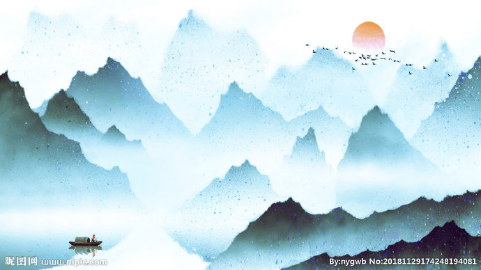 G古典水墨背景插