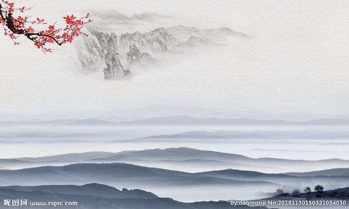 G水墨山水背景墙