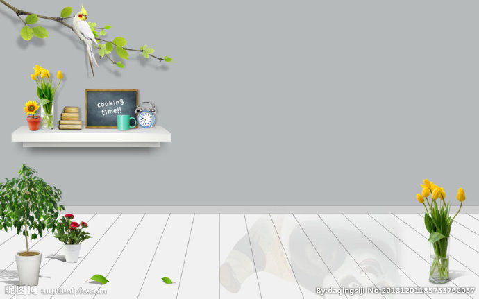 G小清新黑板花鸟