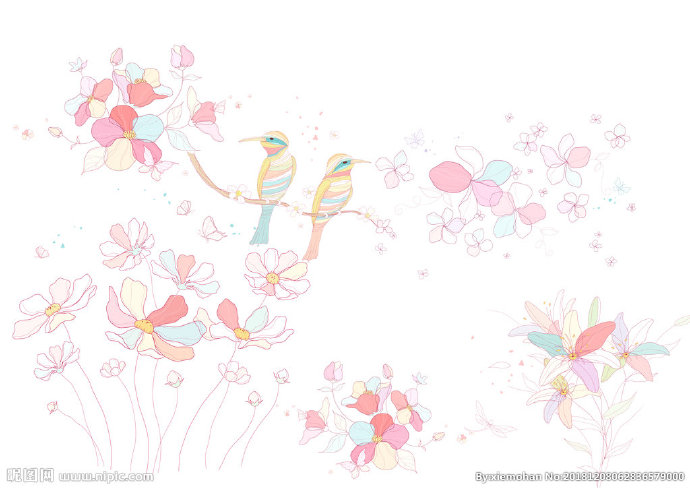 G花鸟设计图背景