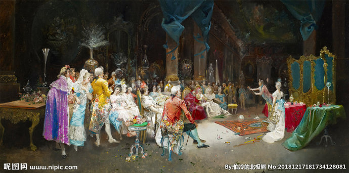 G宫廷人物油画背