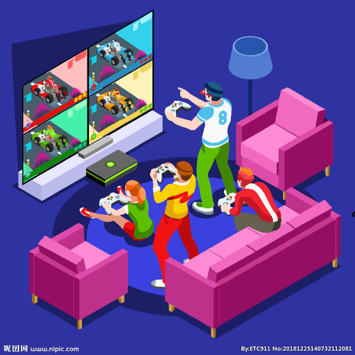 G游戏插画网吧游