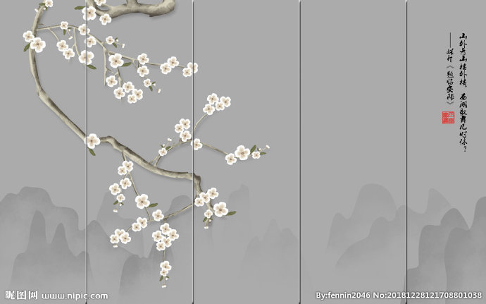 G植物花鸟中国风