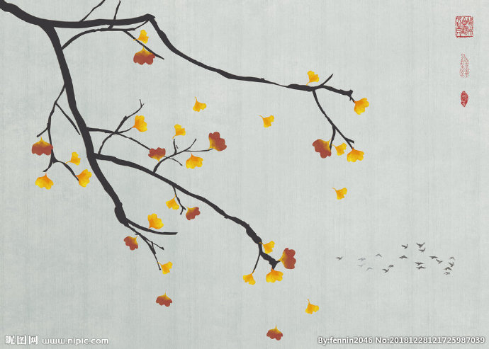 G植物花鸟中国风