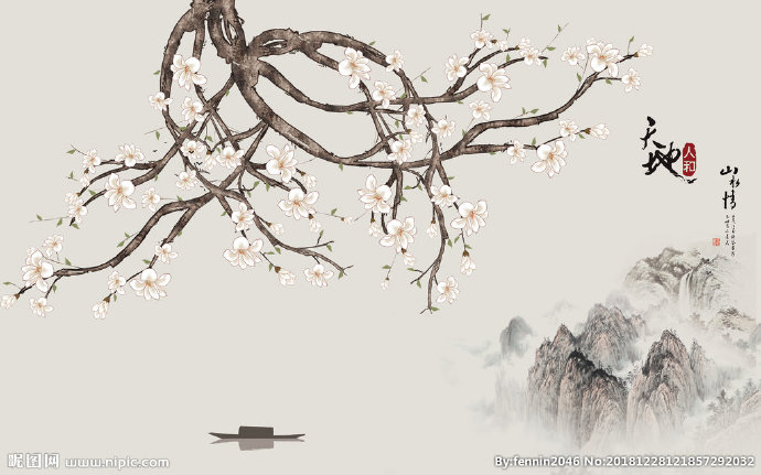 G植物花鸟中国风