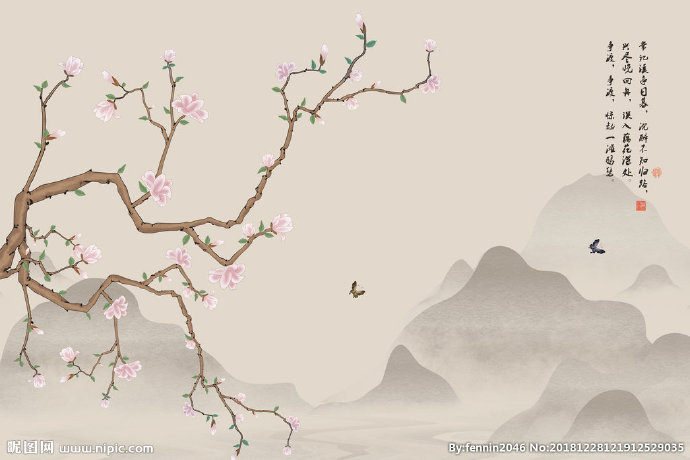 G植物花鸟中国风