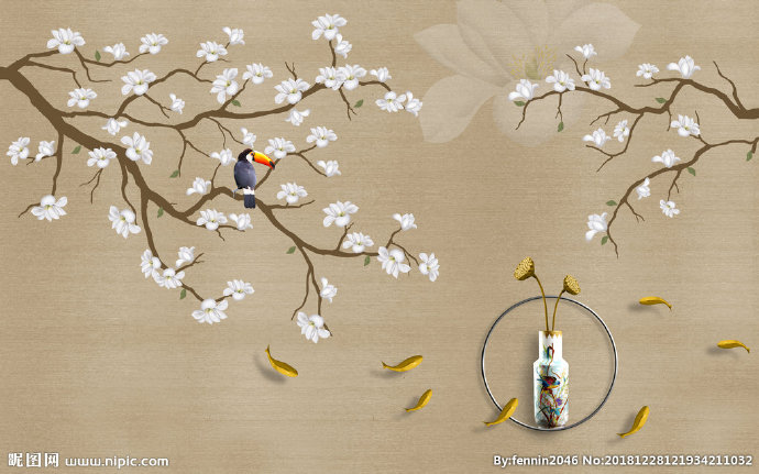 G植物花鸟中国风