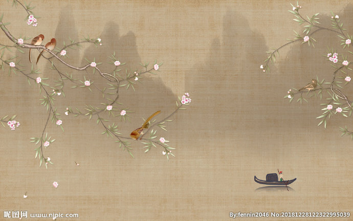 G植物花鸟中国风