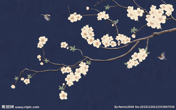 G植物花鸟中国风