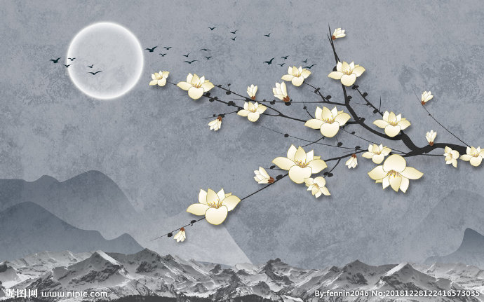 G植物花鸟中国风