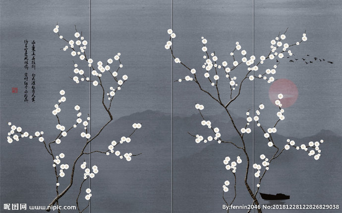 G植物花鸟中国风