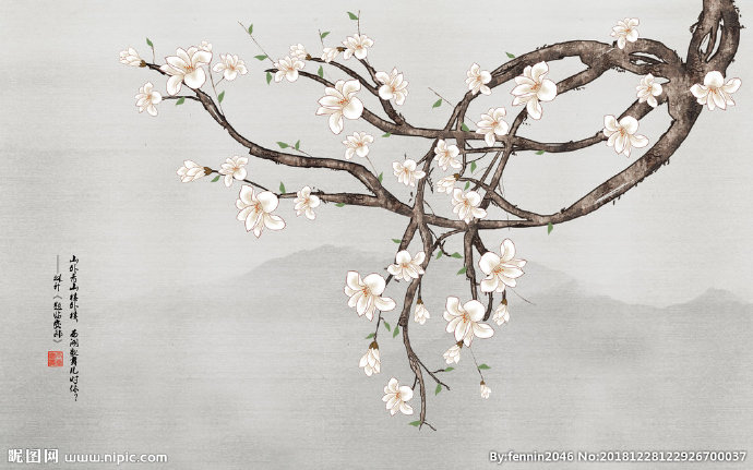 G植物花鸟中国风