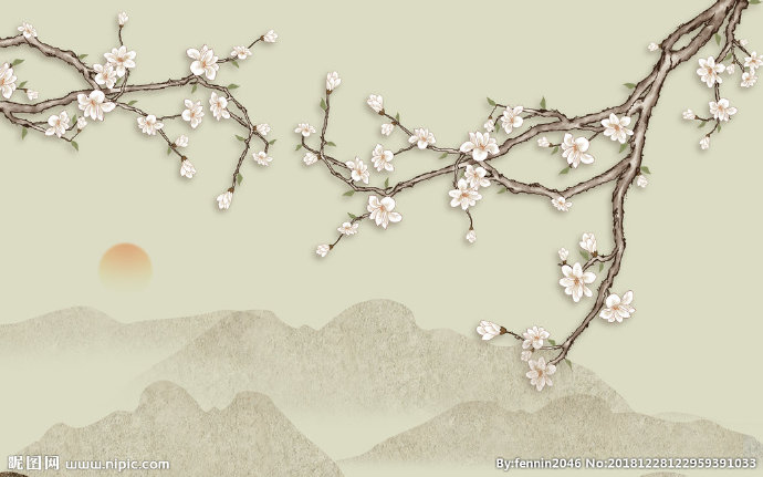 G植物花鸟中国风