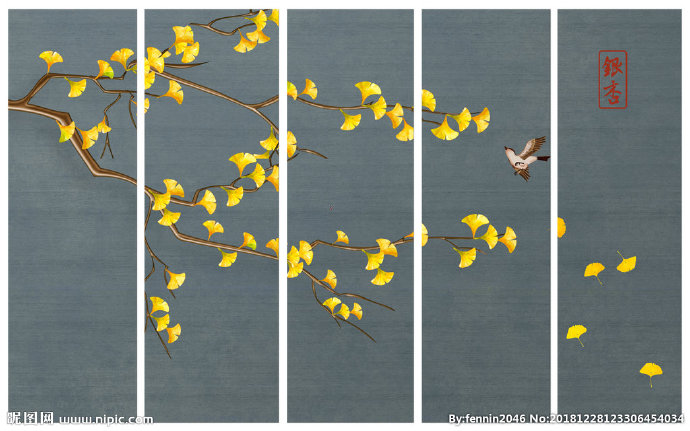 G植物花鸟中国风